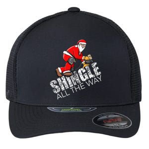 Roofing Christmas Shingle All the Way Quote Roofer Gift Idea Flexfit Unipanel Trucker Cap