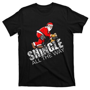 Roofing Christmas Shingle All the Way Quote Roofer Gift Idea T-Shirt