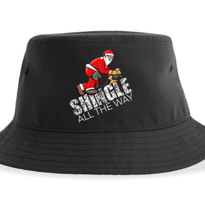 Roofing Christmas Shingle All the Way Quote Roofer Gift Idea Sustainable Bucket Hat