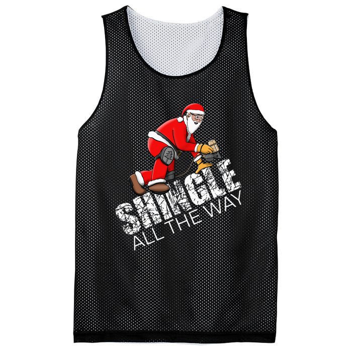 Roofing Christmas Shingle All the Way Quote Roofer Gift Idea Mesh Reversible Basketball Jersey Tank