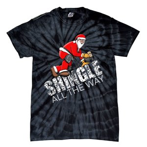 Roofing Christmas Shingle All the Way Quote Roofer Gift Idea Tie-Dye T-Shirt