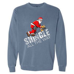 Roofing Christmas Shingle All the Way Quote Roofer Gift Idea Garment-Dyed Sweatshirt