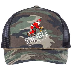 Roofing Christmas Shingle All the Way Quote Roofer Gift Idea Retro Rope Trucker Hat Cap