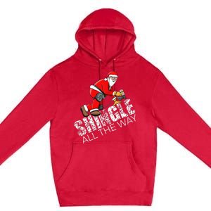 Roofing Christmas Shingle All the Way Quote Roofer Gift Idea Premium Pullover Hoodie