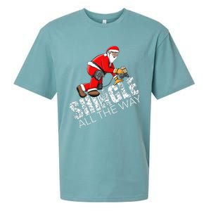 Roofing Christmas Shingle All the Way Quote Roofer Gift Idea Sueded Cloud Jersey T-Shirt