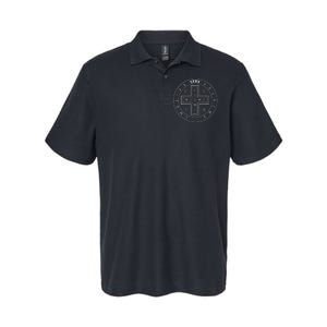 Religious Catholic St. Benedict Medal Christian Softstyle Adult Sport Polo