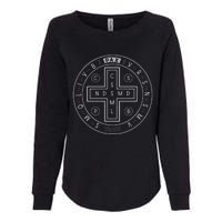 Religious Catholic St. Benedict Medal Christian Womens California Wash Sweatshirt