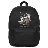 Reverse Cowgirl Spirit Born To Be Free Boots 16 in Basic Backpack