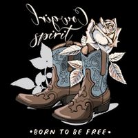 Reverse Cowgirl Spirit Born To Be Free Boots 16 in Basic Backpack