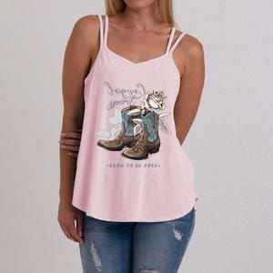 Reverse Cowgirl Spirit Born To Be Free Boots Women's Strappy Tank