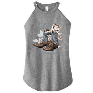 Reverse Cowgirl Spirit Born To Be Free Boots Women's Perfect Tri Rocker Tank