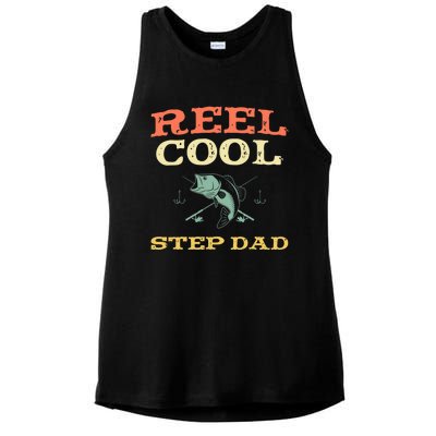 Reel Cool Stepgiftdad Fishing Fisher Funny Vintage Stepdad Gift Ladies PosiCharge Tri-Blend Wicking Tank