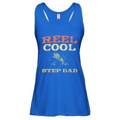 Reel Cool Stepgiftdad Fishing Fisher Funny Vintage Stepdad Gift Ladies Essential Flowy Tank