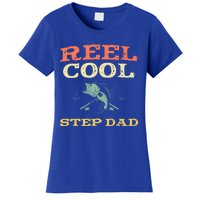 Reel Cool Stepgiftdad Fishing Fisher Funny Vintage Stepdad Gift Women's T-Shirt