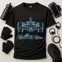 Racing Car Schematic Engineer Formula Team Fan Performance Shirt