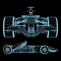 Racing Car Schematic Engineer Formula Team Fan Performance Shirt
