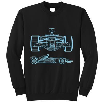 Racing Car Schematic Engineer Formula Team Fan Sweatshirt