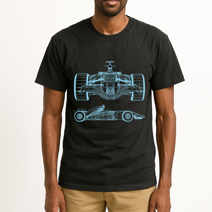 Racing Car Schematic Engineer Formula Team Fan Tall T-Shirt