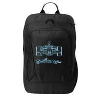 Racing Car Schematic Engineer Formula Team Fan City Backpack