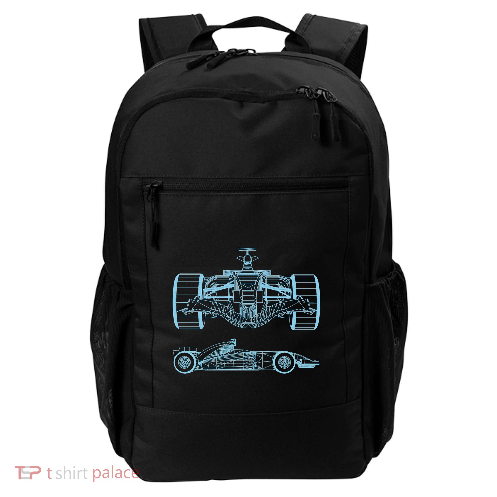 Racing Car Schematic Engineer Formula Team Fan Backpack