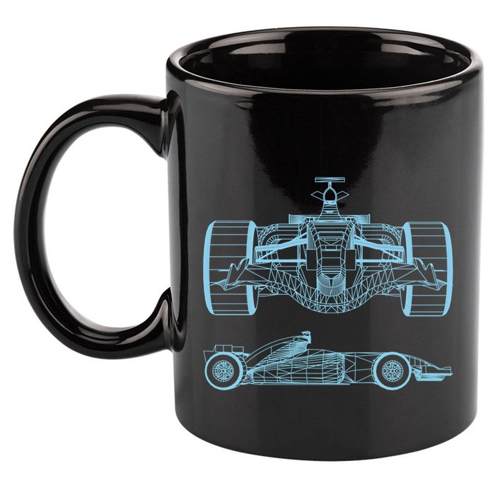 Racing Car Schematic Engineer Formula Team Fan 11oz C Handle Ceramic Mug