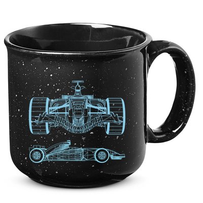 Racing Car Schematic Engineer Formula Team Fan 15oz Campfire Ceramic Mug