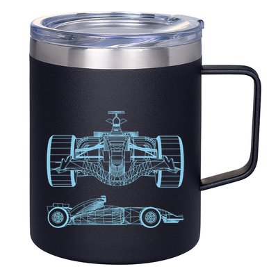 Racing Car Schematic Engineer Formula Team Fan 12oz Stainless Steel Coffee Mug