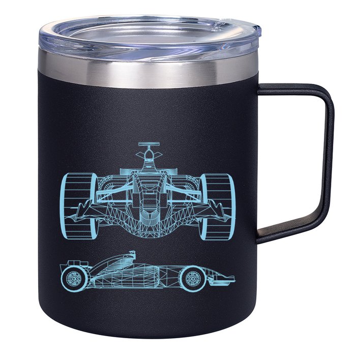 Racing Car Schematic Engineer Formula Team Fan 12oz Stainless Steel Coffee Mug