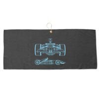 Racing Car Schematic Engineer Formula Team Fan Large Microfiber Waffle Golf Towel