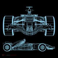 Racing Car Schematic Engineer Formula Team Fan Sustainable Knit Beanie