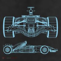 Racing Car Schematic Engineer Formula Team Fan 25L Jumbo Tote