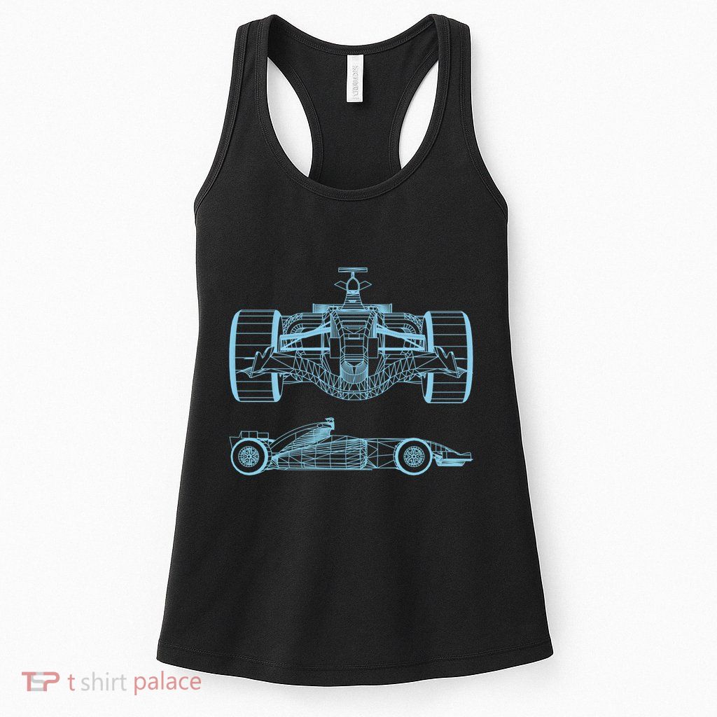 Racing Car Schematic Engineer Formula Team Fan Womens Tank Top