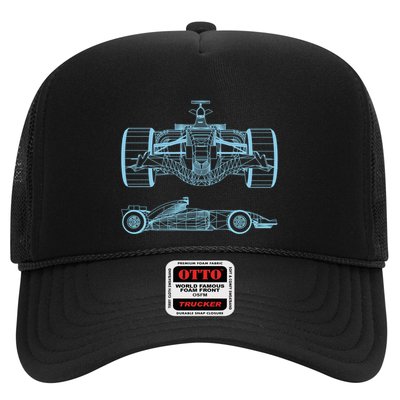 Racing Car Schematic Engineer Formula Team Fan Trucker Hat