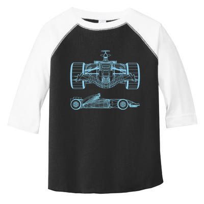 Racing Car Schematic Engineer Formula Team Fan Toddler Fine Jersey T-Shirt