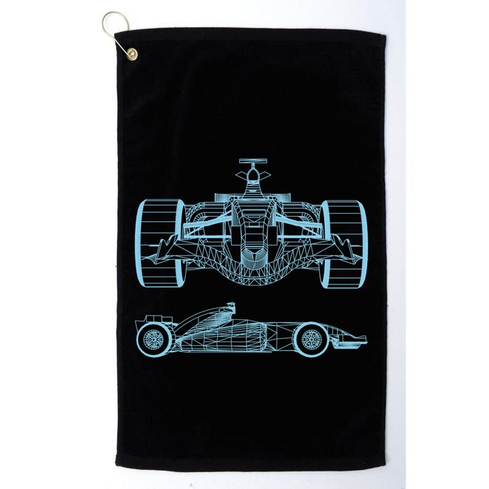 Racing Car Schematic Engineer Formula Team Fan Golf Towel
