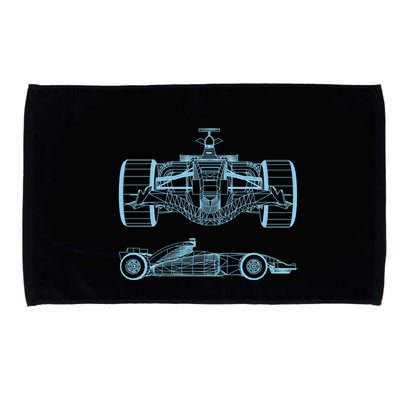 Racing Car Schematic Engineer Formula Team Fan Microfiber Hand Towel