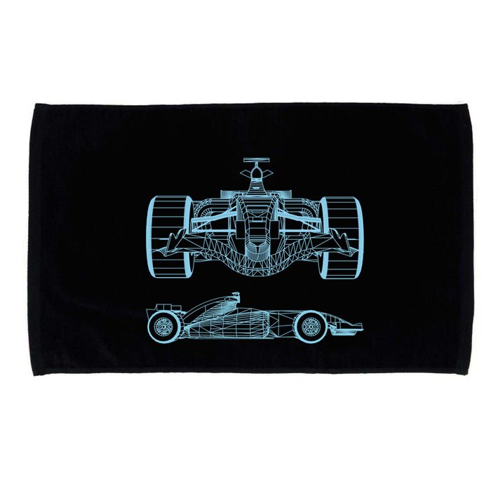 Racing Car Schematic Engineer Formula Team Fan Microfiber Hand Towel
