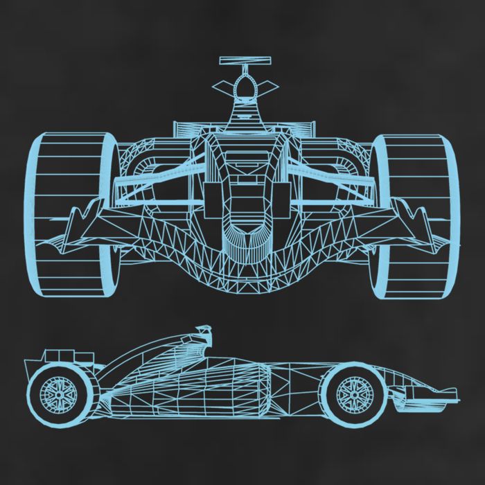 Racing Car Schematic Engineer Formula Team Fan Microfiber Hand Towel