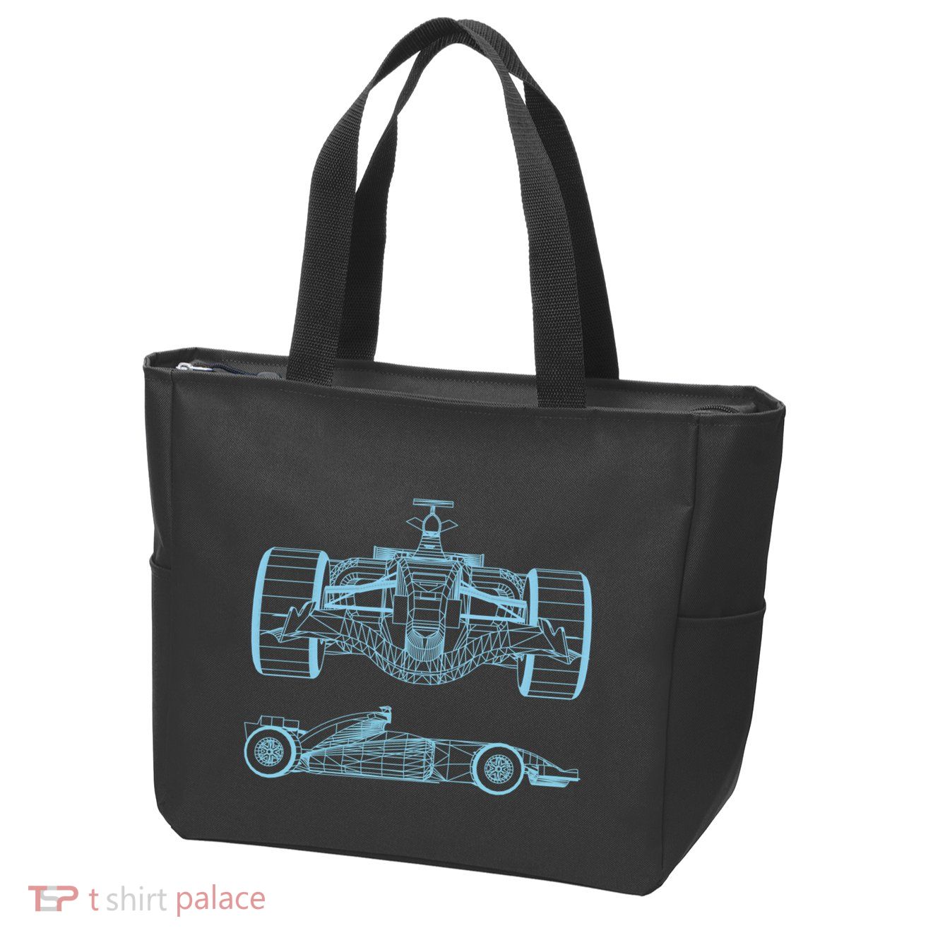 Racing Car Schematic Engineer Formula Team Fan Zip Tote Bag