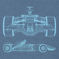 Racing Car Schematic Engineer Formula Team Fan Garment-Dyed Sweatshirt