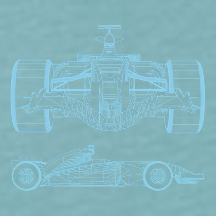 Racing Car Schematic Engineer Formula Team Fan Sueded Cloud Jersey T-Shirt