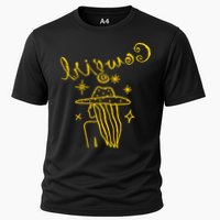 Reverse Cowgirl Script Stars Logo Cooling Performance Crew T-Shirt