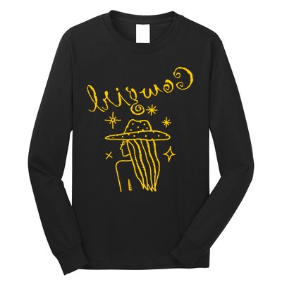 Reverse Cowgirl Script Stars Logo Long Sleeve Shirt