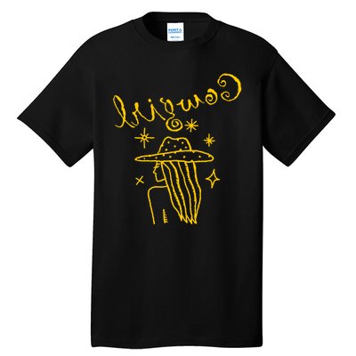 Reverse Cowgirl Script Stars Logo Tall T-Shirt