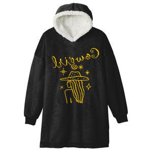 Reverse Cowgirl Script Stars Logo Hooded Wearable Blanket