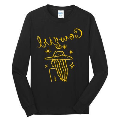 Reverse Cowgirl Script Stars Logo Tall Long Sleeve T-Shirt