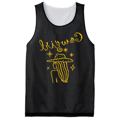 Reverse Cowgirl Script Stars Logo Mesh Reversible Basketball Jersey Tank