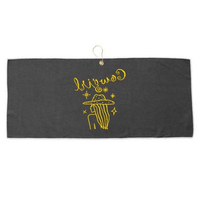 Reverse Cowgirl Script Stars Logo Large Microfiber Waffle Golf Towel