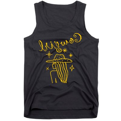 Reverse Cowgirl Script Stars Logo Tank Top