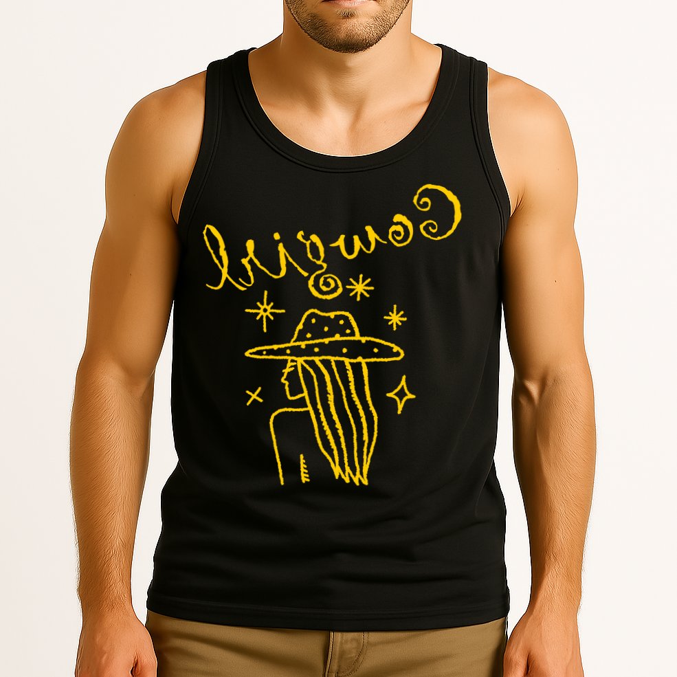 Reverse Cowgirl Script Stars Logo Tank Top